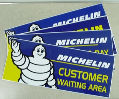 Lot 1 - Four modern Aluminium Michelin tyre signs.