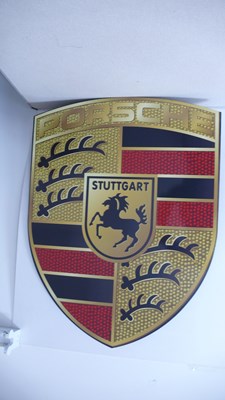Lot 92 - A large Porsche garage wall plaque