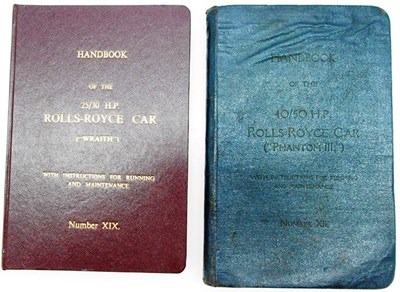 Lot 014 - Roll-Royce handbooks