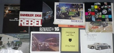 Lot 053 - Car brochures and prints