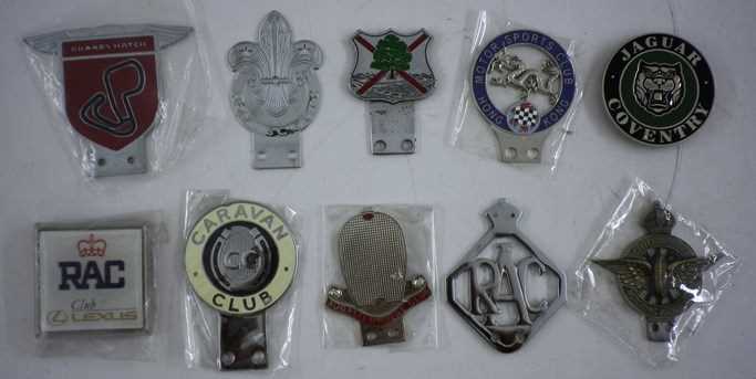 Lot 83 - Ten motoring badges