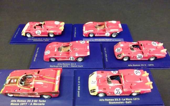 Click for high resolution Lot 104 - Alfa Montreal model cars