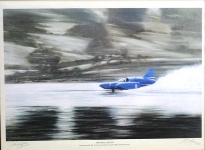 Lot 61 - 2 Framed prints - Water and Land speed records