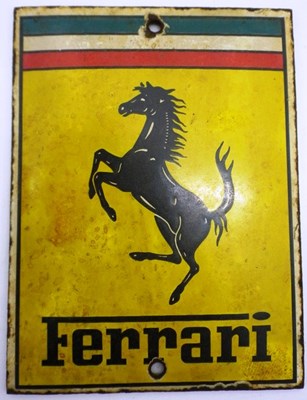 Lot 65 - Ferrari enamel door sign