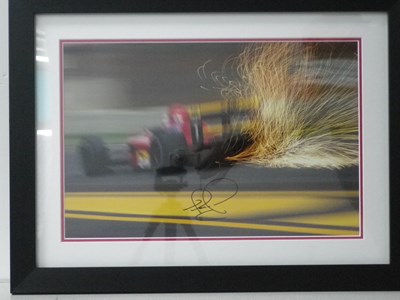 Lot 121 - Mansell's Ferrari framed shot