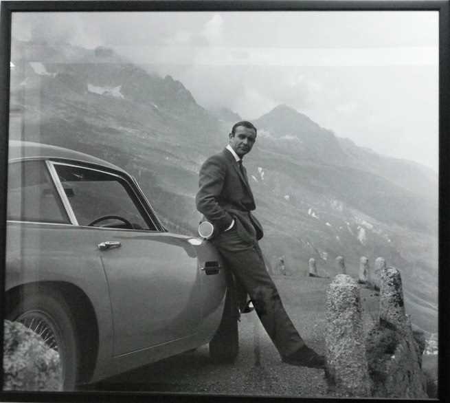 Lot 129 - Framed B&W Print - Sean Connery DB5