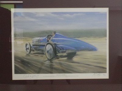 Lot 62 - 3 x Framed prints - land speed record