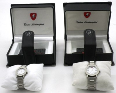 Lot 72 - A pair of Lamborghini wrist watches