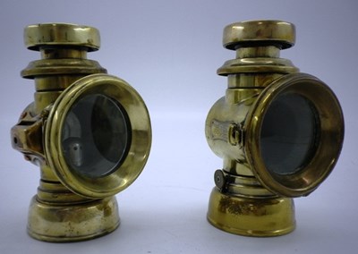 Lot 77 - A pair of Lucas ‘King of the Road’ oil side-lamps