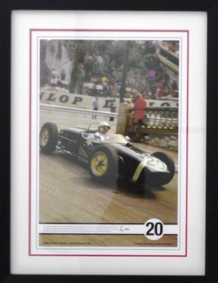 Lot 96 - Signed litho showing Sir Stirling Moss