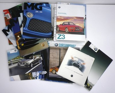 Lot 1 - Modern MG, Nissan & BMW brochures