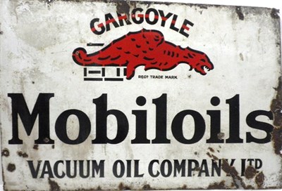 Lot 73 - Mobil Oil enamel sign