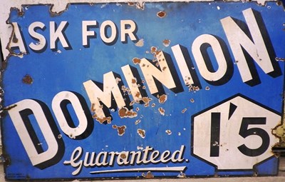 Lot 74 - Dominion enamel sign
