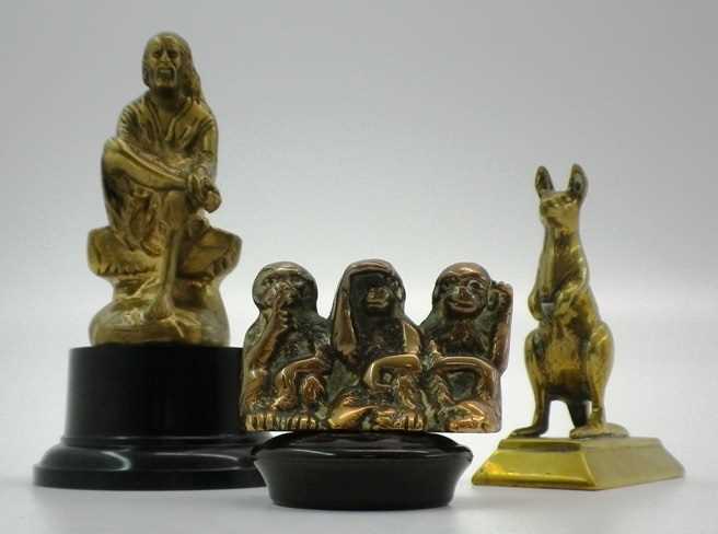 Click for high resolution Lot 3 - Three brass motor mascots