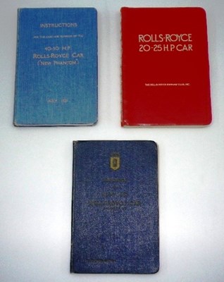 Lot 21 - Rolls-Royce instruction books