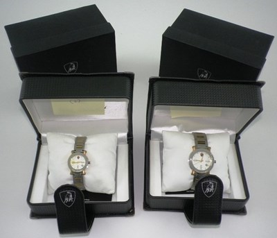 Lot 46 - His & hers Lamborghini watches