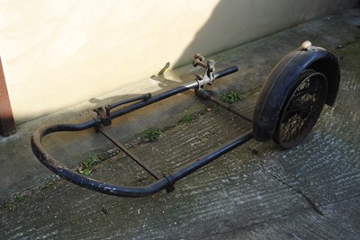 Lot 62 - Sidecar chassis wheel & frame