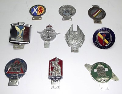 Lot 024 - Ten motoring badges