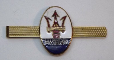 Lot 049 - Early rolled gold Maserati tie-clip