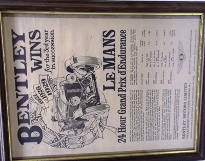 Lot 089 - Framed and glazed advertising poster