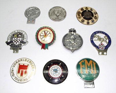 Lot 108 - Ten motoring badges