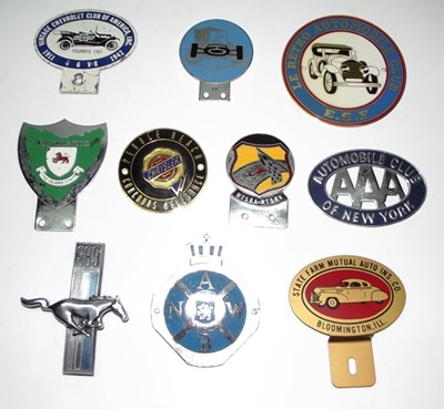 Lot 113 - Ten motoring badges