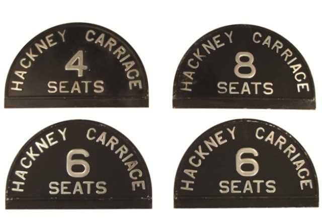 Lot 1 - Hackney Carriage plaques & Radio