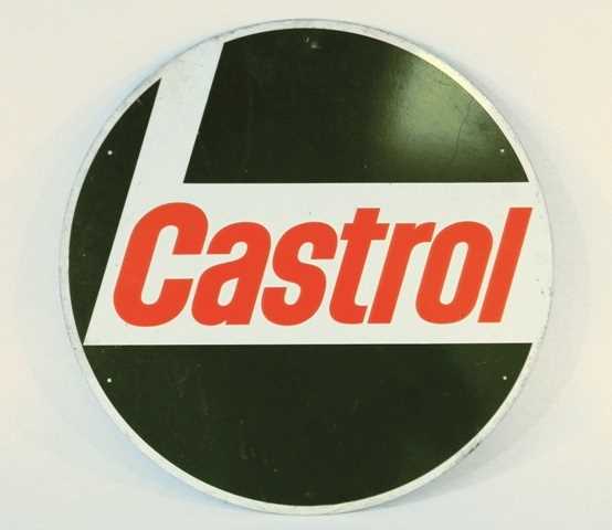 Lot 16 - Castrol Oil round tin sign