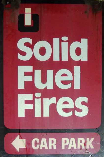 Lot 17 - ‘Solid Fuel Fires aluminium sign