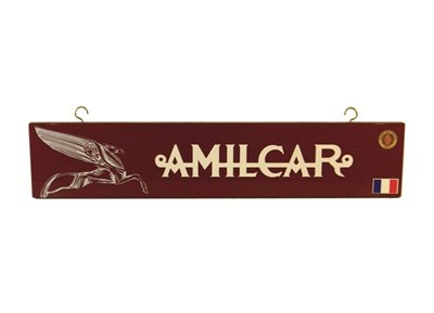 Lot 019 - Amilcar enamel sign