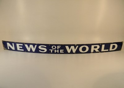 Lot 030 - ‘News of the World’ enamel sign