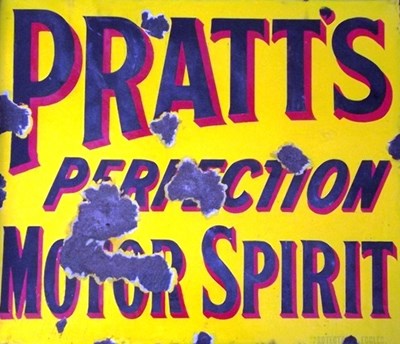 Lot 024 - Pratts Perfection enamel sign