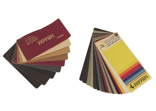 Lot 55 - Ferrari leather interior colour samples