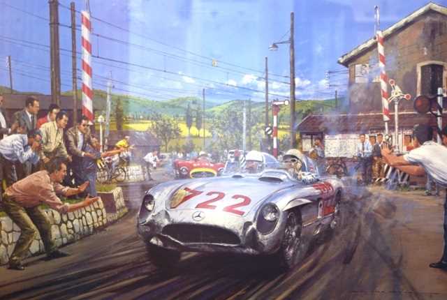 Lot 5 - Mercedes-Benz 300SLR signed limited edition print