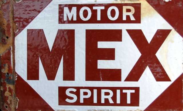 Lot 21 - Mex motor spirit enamel sign