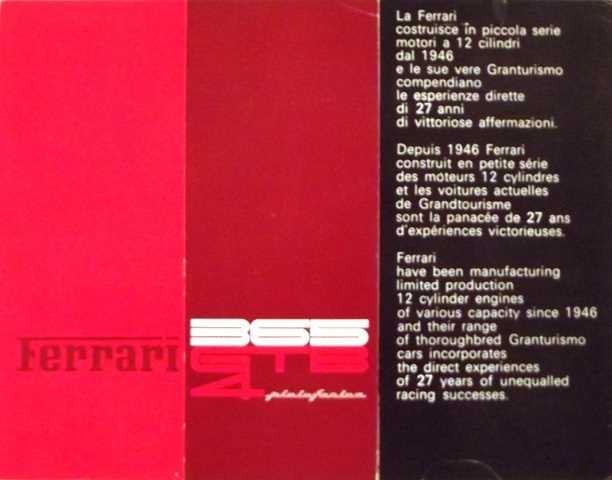 Lot 68 - 356GTB Daytona brochur