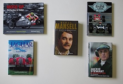 Lot 025 - Five signed motor-sport books