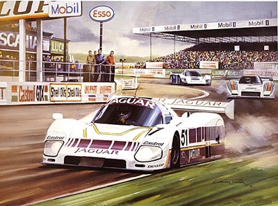 Lot 064 - Jaguar motoring racing prints