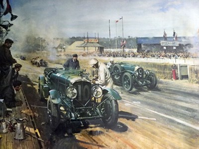 Lot 067 - Cuneo ‘Bentley at Le Mans’ print