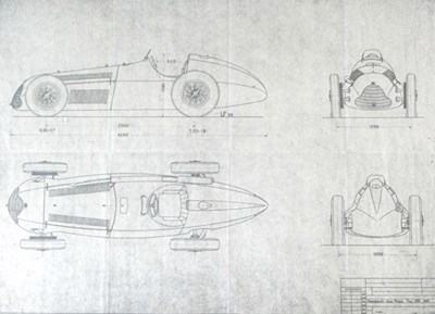 Lot 093 - Alfa Romeo & Dalla 35a line drawings