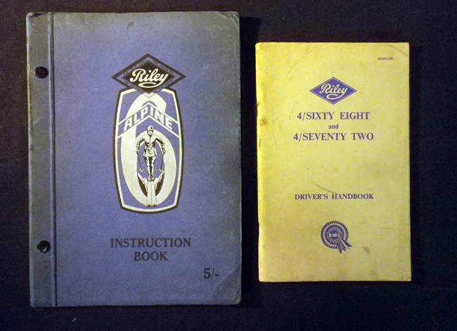 Lot 110 - Riley instruction books