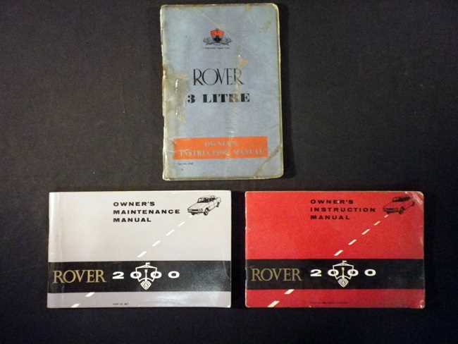 Click for high resolution Lot 112 - Rover handbooks