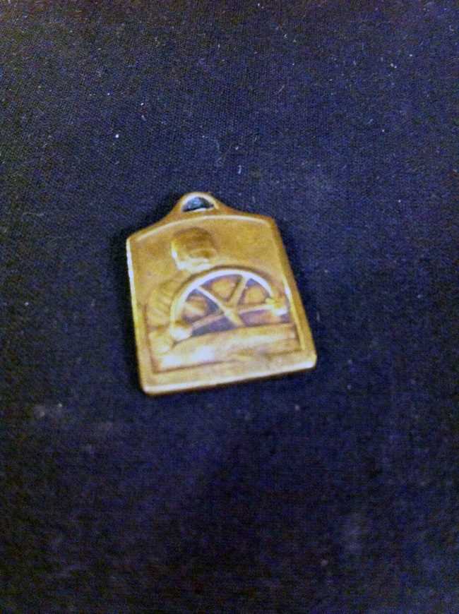 Click for high resolution Lot 13 - bronze watch fob