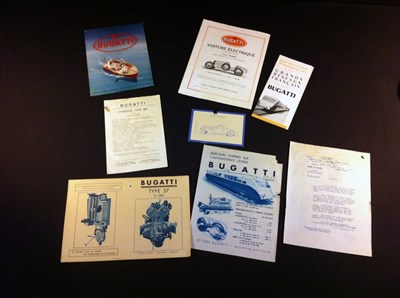 Lot 077 - Bugatti sales brochures