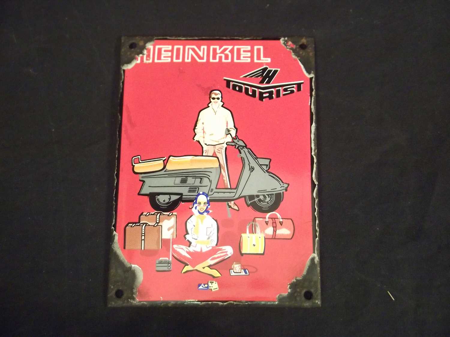 Click for high resolution Lot 50 - Heinkel enamel sign