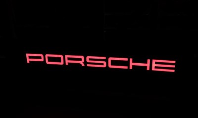 Lot Porsche showroom sign