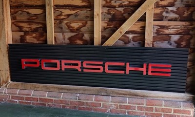 Lot Porsche showroom sign
