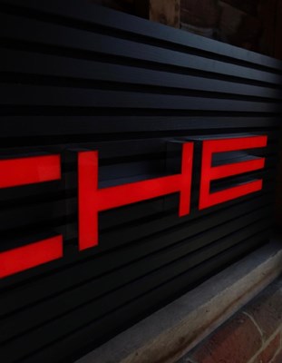 Lot Porsche showroom sign