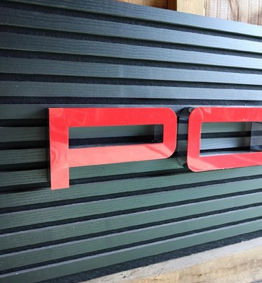 Lot Porsche showroom sign