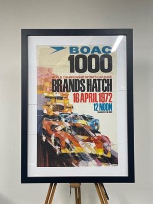 Lot Framed poster of 1972 World Championship Sportscar Race at Brand Hatch